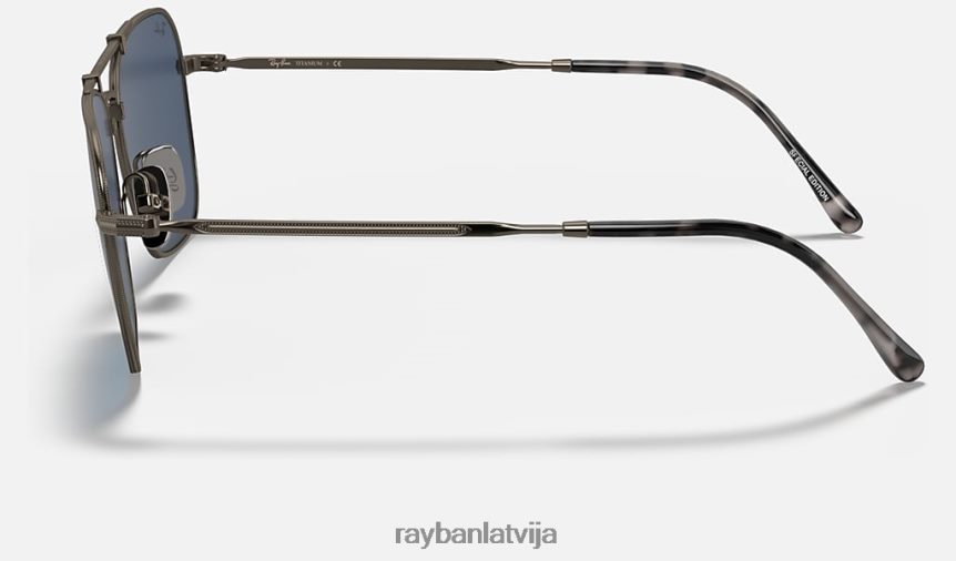 karavāna titāna matēts pelēks/zils F0L86X1073 vīriešiem Ray-Ban saulesbrilles