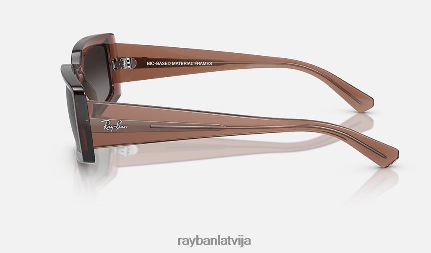 kiliane uz bio bāzes pulēta caurspīdīga brūna/pelēka F0L86X134 vīriešiem Ray-Ban saulesbrilles