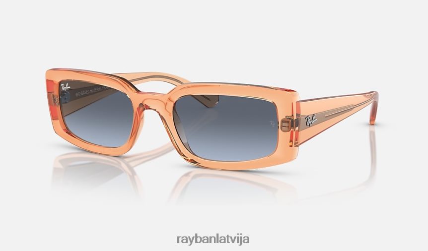kiliane uz bio bāzes pulēta caurspīdīga oranža/zila/pelēka F0L86X135 vīriešiem Ray-Ban saulesbrilles