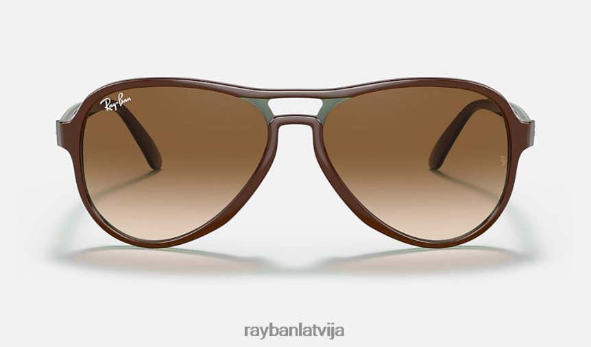 klaidonis pulēta brūna uz zaļa/brūna F0L86X1252 vīriešiem Ray-Ban saulesbrilles