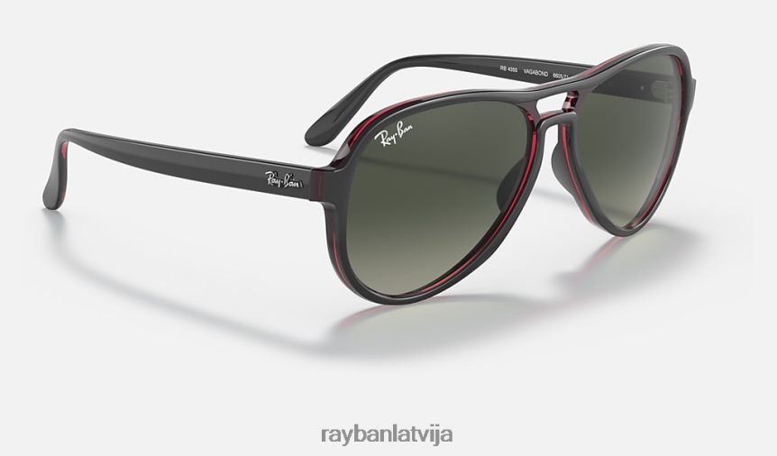 klaidonis pulēta caurspīdīga pelēka/pelēka F0L86X1253 vīriešiem Ray-Ban saulesbrilles
