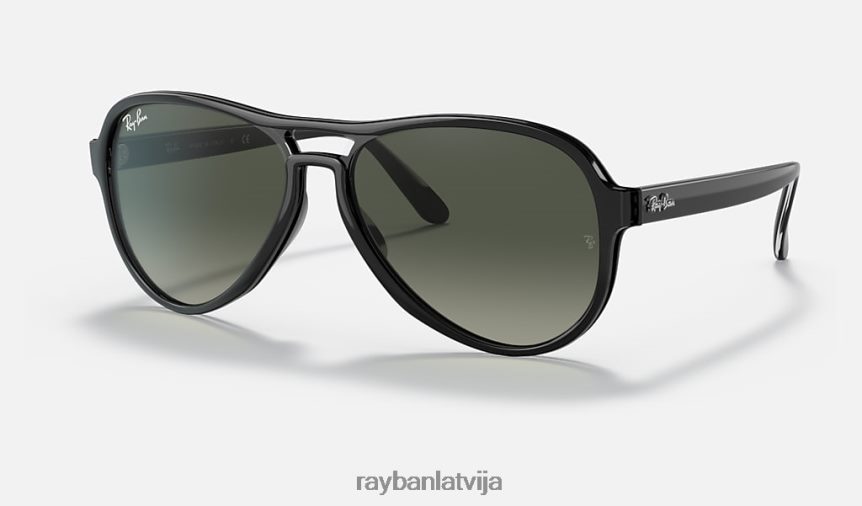 klaidonis pulēta melna/pelēka F0L86X1258 vīriešiem Ray-Ban saulesbrilles