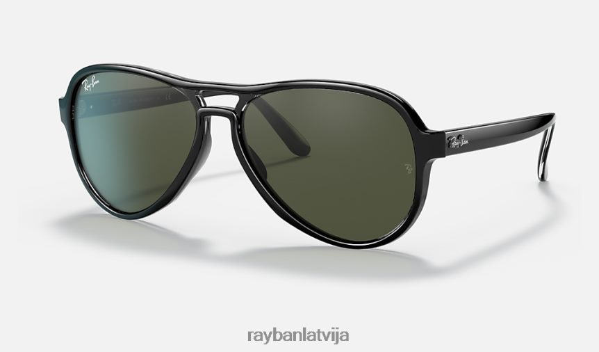 klaidonis pulēta melna/zaļa F0L86X1256 vīriešiem Ray-Ban saulesbrilles