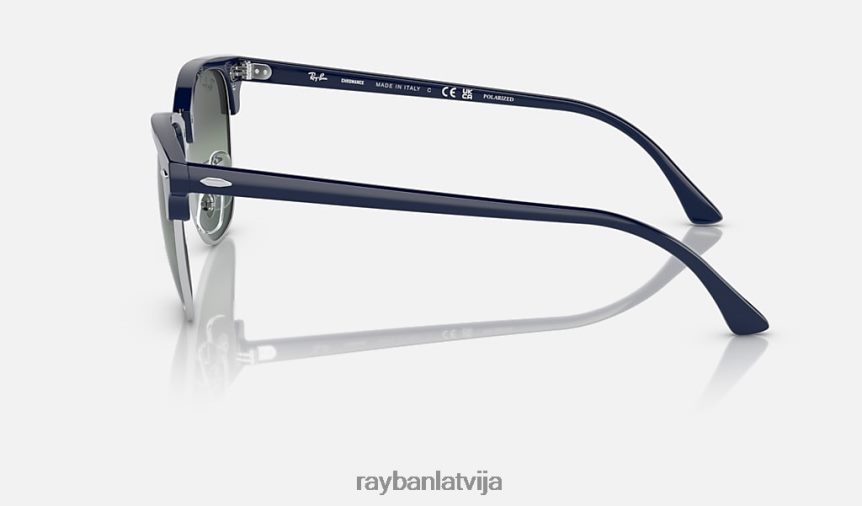 klubmeistara hromance pulēta zila uz sudraba/sudraba/zila F0L86X572 vīriešiem Ray-Ban saulesbrilles