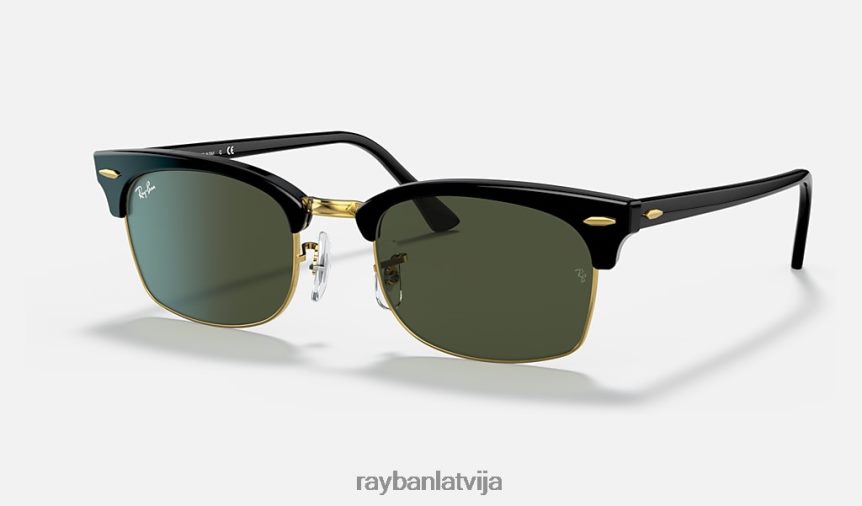 klubmeistara laukums pulēta melna/zaļa F0L86X1058 vīriešiem Ray-Ban saulesbrilles