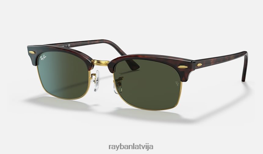 klubmeistara laukums pulēts bruņurupucis/zaļš F0L86X1059 vīriešiem Ray-Ban saulesbrilles