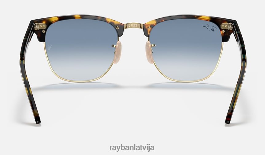 klubmeistars fleks pulēta dzeltena havana/gaiši zila F0L86X719 vīriešiem Ray-Ban saulesbrilles