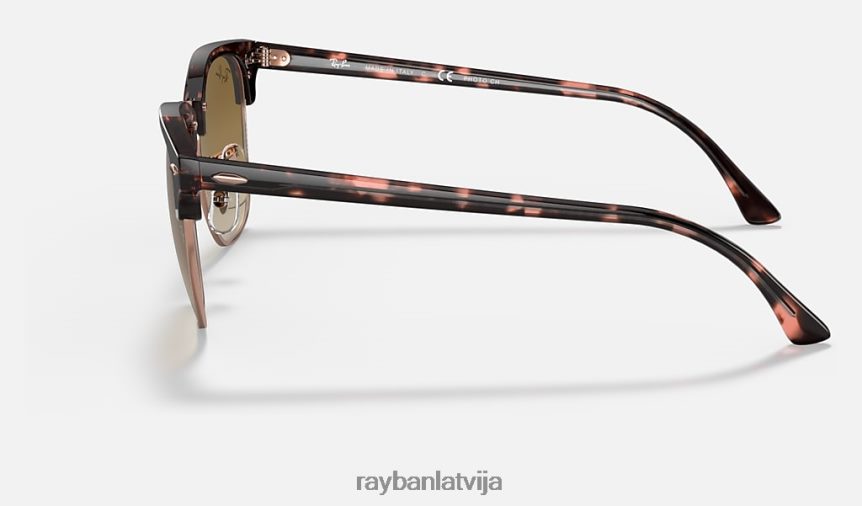 klubmeistars fleks pulēta rozā havana/gaiši brūna F0L86X721 vīriešiem Ray-Ban saulesbrilles