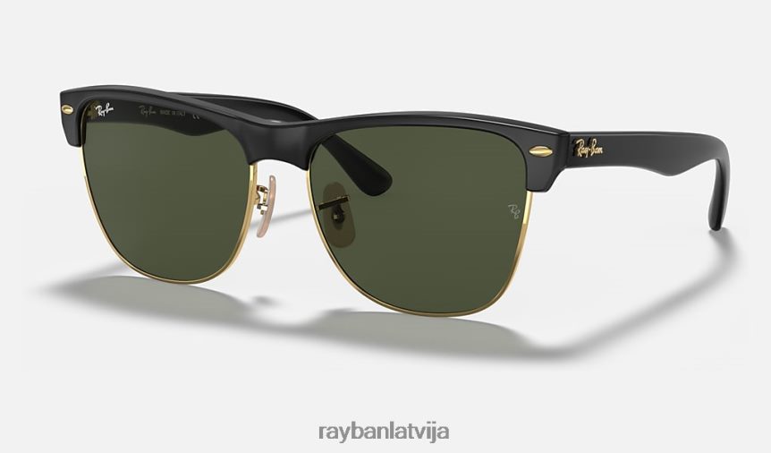 klubmeistars liela izmēra matēts melns uz zelta/zaļa F0L86X661 vīriešiem Ray-Ban saulesbrilles