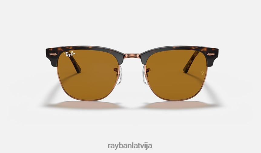 klubmeistaru klasika pulēta havana/brūns F0L86X55 vīriešiem Ray-Ban saulesbrilles