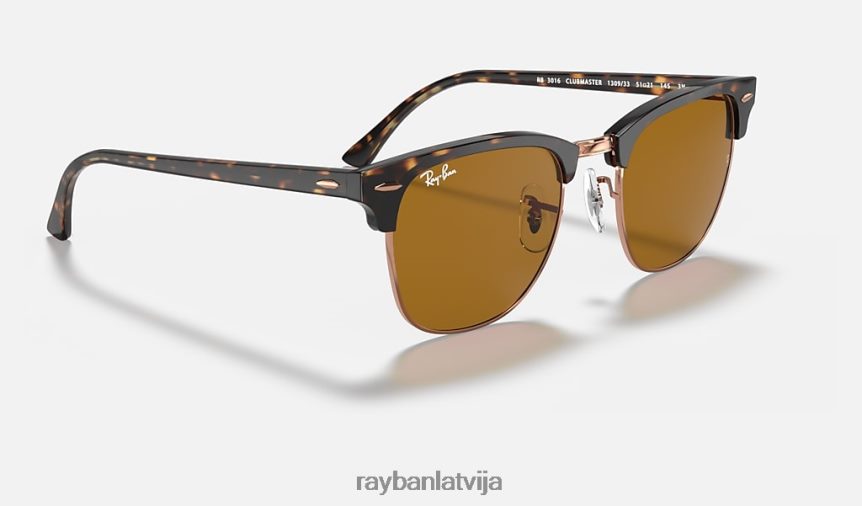 klubmeistaru klasika pulēta havana/brūns F0L86X55 vīriešiem Ray-Ban saulesbrilles
