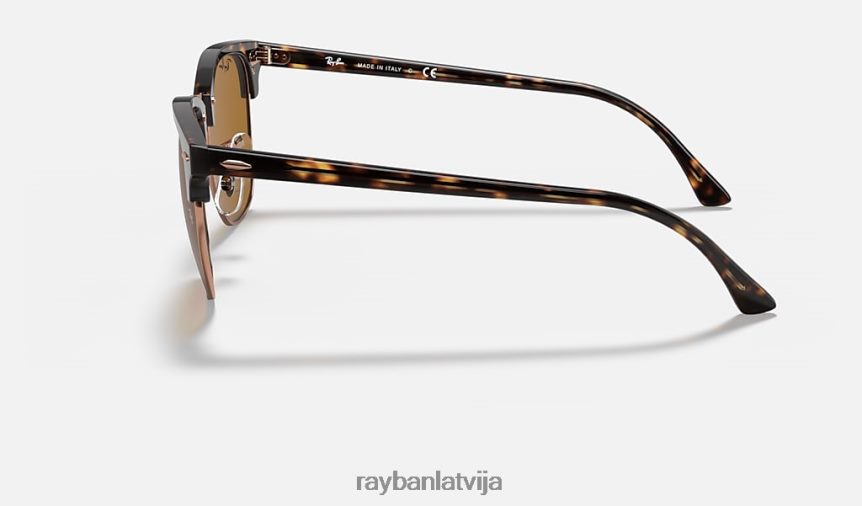 klubmeistaru klasika pulēta havana/brūns F0L86X55 vīriešiem Ray-Ban saulesbrilles