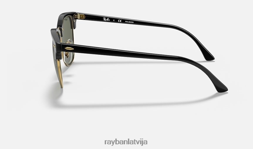 klubmeistaru klasika pulēta melna/zaļa F0L86X59 vīriešiem Ray-Ban saulesbrilles