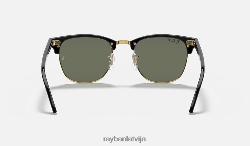 klubmeistaru klasika pulēta melna/zaļa F0L86X59 vīriešiem Ray-Ban saulesbrilles