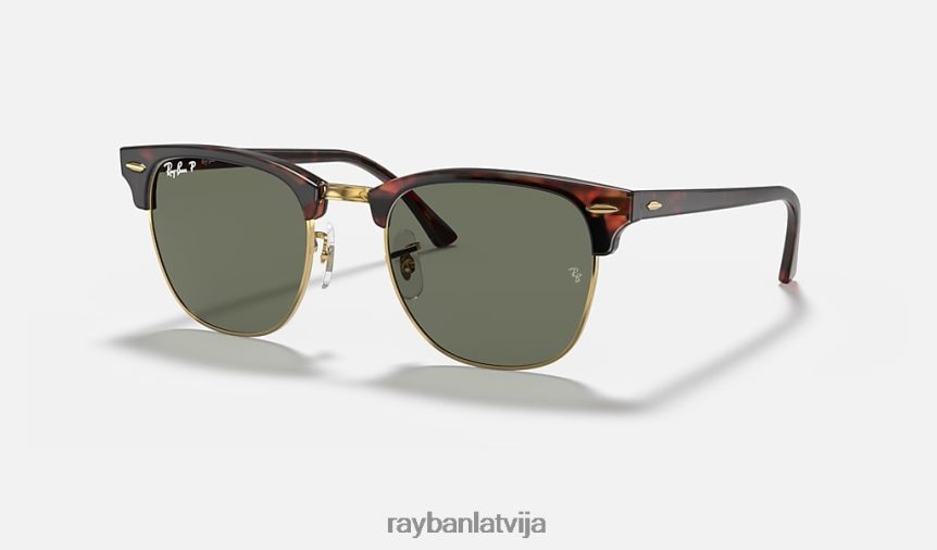 klubmeistaru klasika pulēta sarkana havana/zaļa F0L86X60 vīriešiem Ray-Ban saulesbrilles
