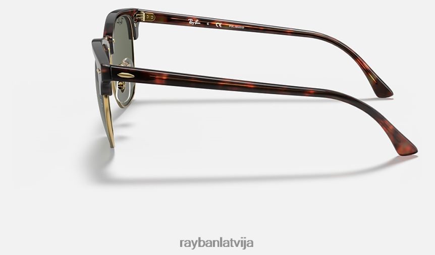 klubmeistaru klasika pulēta sarkana havana/zaļa F0L86X60 vīriešiem Ray-Ban saulesbrilles