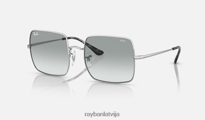 kvadrāts 1971 mazgāts attīstīties pulēta sudraba/gaiši zila fotohroma F0L86X1004 vīriešiem Ray-Ban saulesbrilles