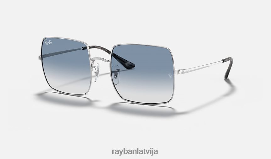 kvadrātveida 1971 klasika pulēta sudraba/gaiši zila F0L86X609 vīriešiem Ray-Ban saulesbrilles