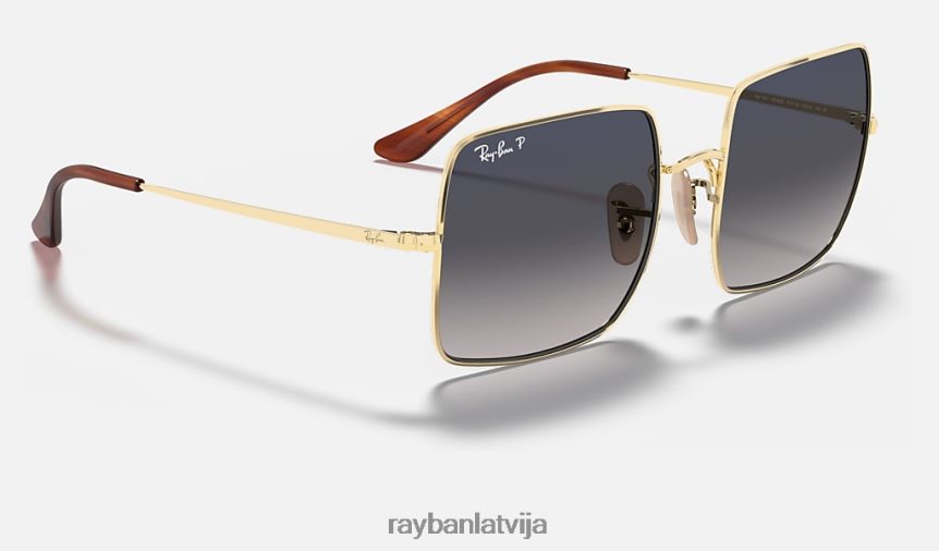 kvadrātveida 1971 klasika pulēts zelts/zils/pelēks F0L86X607 vīriešiem Ray-Ban saulesbrilles
