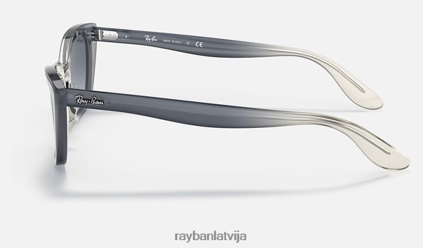 lēdija burbanka pulēta caurspīdīga zila/zila F0L86X1156 vīriešiem Ray-Ban saulesbrilles