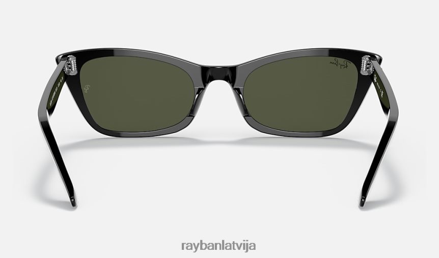 lēdija burbanka pulēta melna/zaļa F0L86X1153 vīriešiem Ray-Ban saulesbrilles