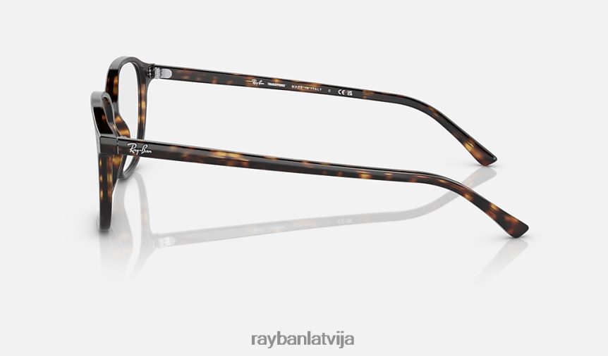 leonarda pārejas pulēta havana/dzidra/pelēka F0L86X478 vīriešiem Ray-Ban saulesbrilles