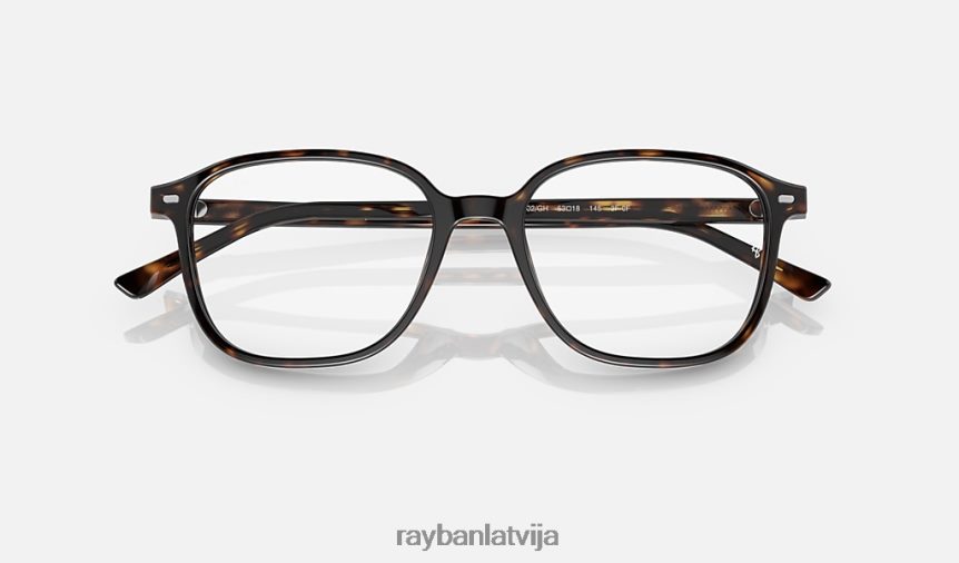 leonarda pārejas pulēta havana/dzidra/pelēka F0L86X478 vīriešiem Ray-Ban saulesbrilles