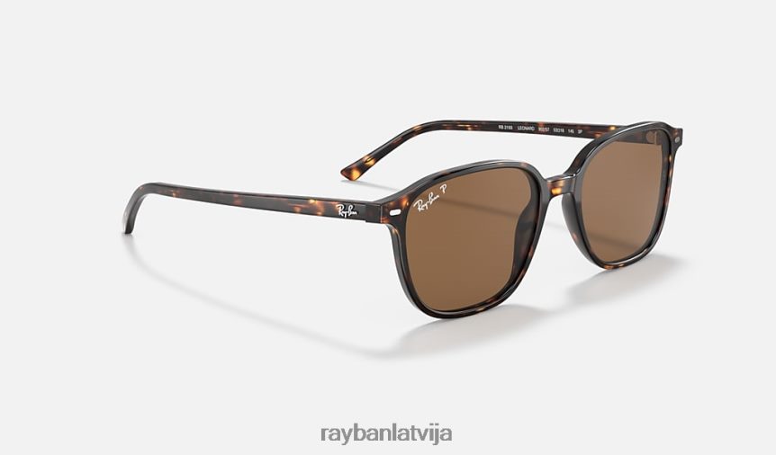 leonards pulēts bruņurupucis/brūns F0L86X212 vīriešiem Ray-Ban saulesbrilles