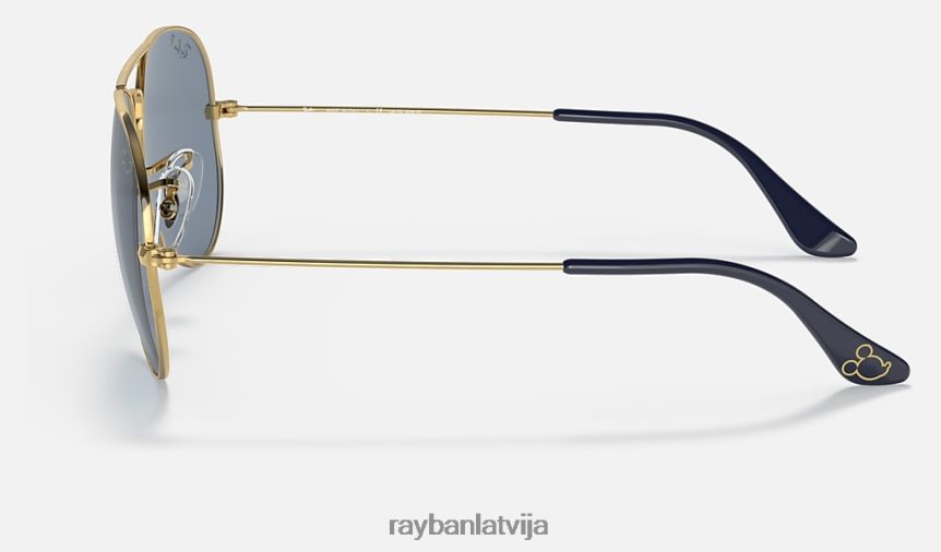 lidotājs Mikijs wdw50 pulēts zelts/zils/sudrabs F0L86X1357 vīriešiem Ray-Ban saulesbrilles