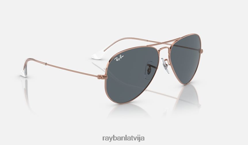 lidotājs pulēts rozā zelts/zils F0L86X207 vīriešiem Ray-Ban saulesbrilles
