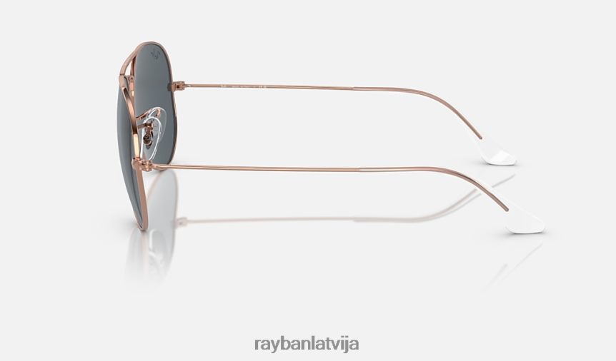 lidotājs pulēts rozā zelts/zils F0L86X207 vīriešiem Ray-Ban saulesbrilles