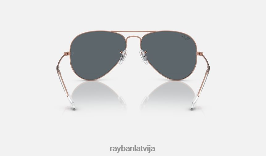 lidotājs pulēts rozā zelts/zils F0L86X207 vīriešiem Ray-Ban saulesbrilles