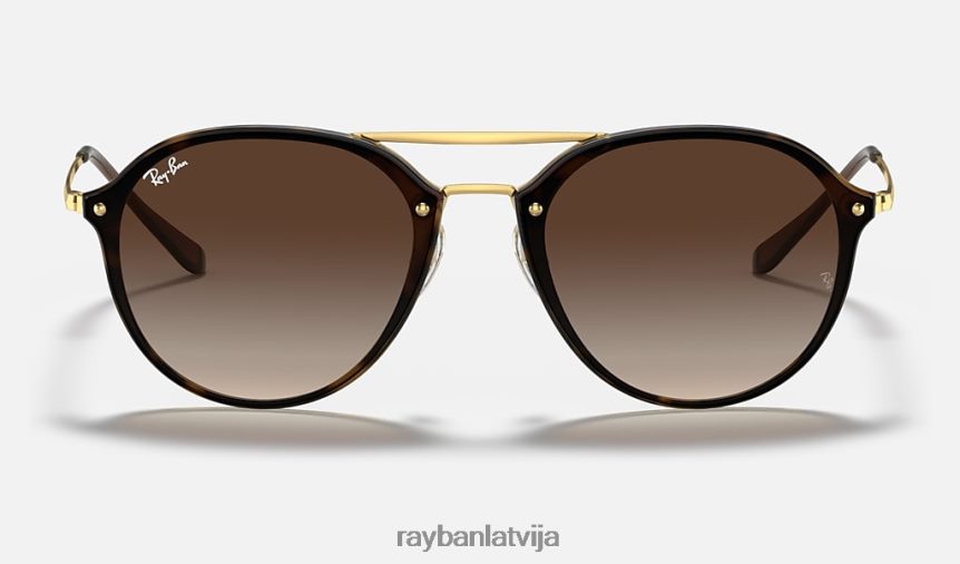 liesmas dubulttilts pulēta gaiša havana/brūna F0L86X755 vīriešiem Ray-Ban saulesbrilles