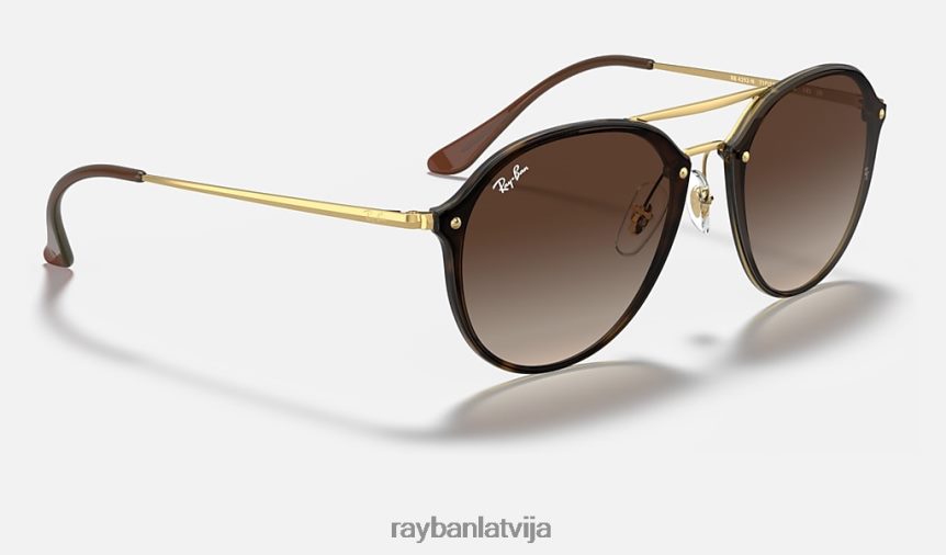 liesmas dubulttilts pulēta gaiša havana/brūna F0L86X755 vīriešiem Ray-Ban saulesbrilles