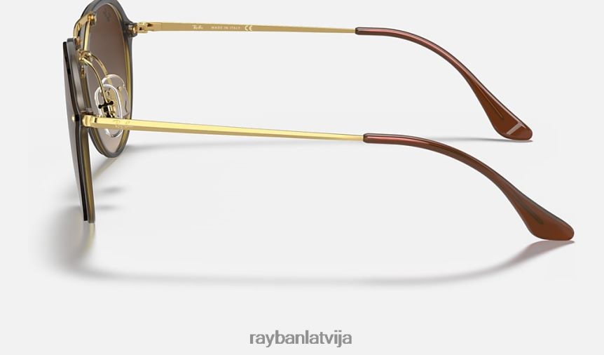 liesmas dubulttilts pulēta gaiša havana/brūna F0L86X755 vīriešiem Ray-Ban saulesbrilles
