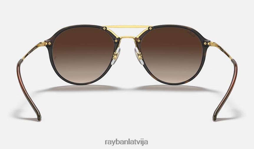 liesmas dubulttilts pulēta gaiša havana/brūna F0L86X755 vīriešiem Ray-Ban saulesbrilles