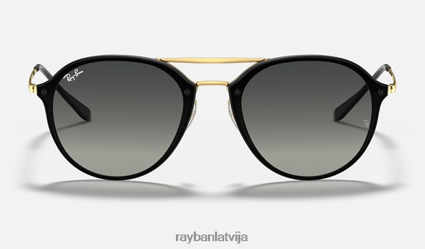 liesmas dubulttilts pulēta melna/pelēka F0L86X756 vīriešiem Ray-Ban saulesbrilles