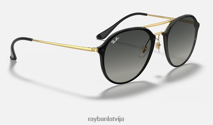 liesmas dubulttilts pulēta melna/pelēka F0L86X756 vīriešiem Ray-Ban saulesbrilles
