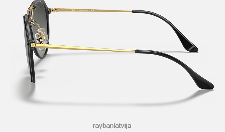 liesmas dubulttilts pulēta melna/pelēka F0L86X756 vīriešiem Ray-Ban saulesbrilles