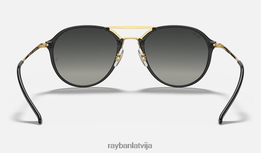 liesmas dubulttilts pulēta melna/pelēka F0L86X756 vīriešiem Ray-Ban saulesbrilles