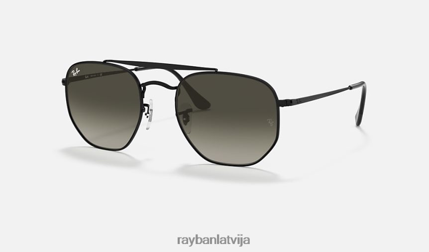 maršals pulēta melna/pelēka F0L86X244 vīriešiem Ray-Ban saulesbrilles
