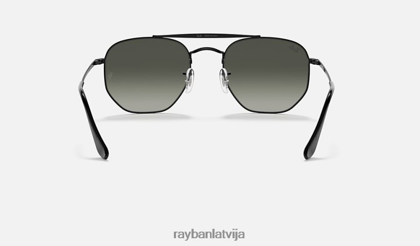 maršals pulēta melna/pelēka F0L86X244 vīriešiem Ray-Ban saulesbrilles