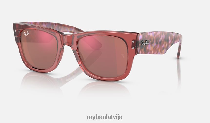 mega ceļinieks pulēta caurspīdīga rozā/sarkana F0L86X53 vīriešiem Ray-Ban saulesbrilles