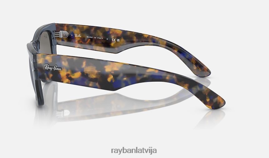 mega ceļinieks pulēta caurspīdīga tumši zila/zila F0L86X50 vīriešiem Ray-Ban saulesbrilles