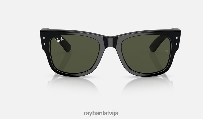 mega ceļinieks pulēta melna/zaļa F0L86X48 vīriešiem Ray-Ban saulesbrilles