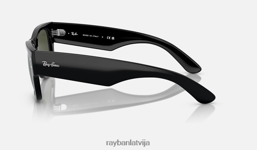 mega ceļinieks pulēta melna/zaļa F0L86X48 vīriešiem Ray-Ban saulesbrilles