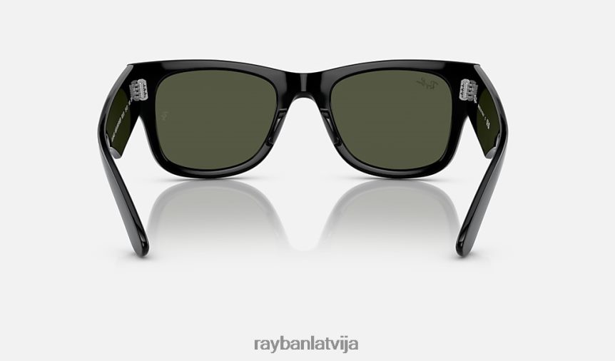 mega ceļinieks pulēta melna/zaļa F0L86X48 vīriešiem Ray-Ban saulesbrilles