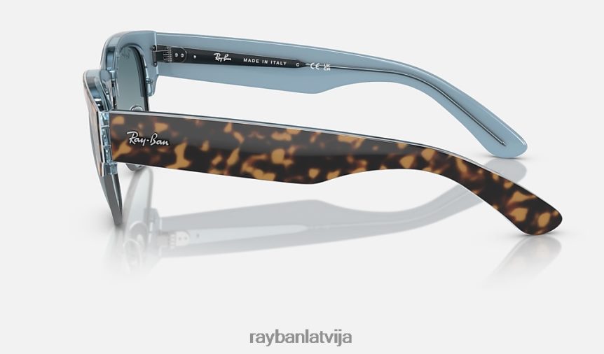 mega klubmeistars pulēta havana uz zila uz gunmetāla/zila F0L86X23 vīriešiem Ray-Ban saulesbrilles