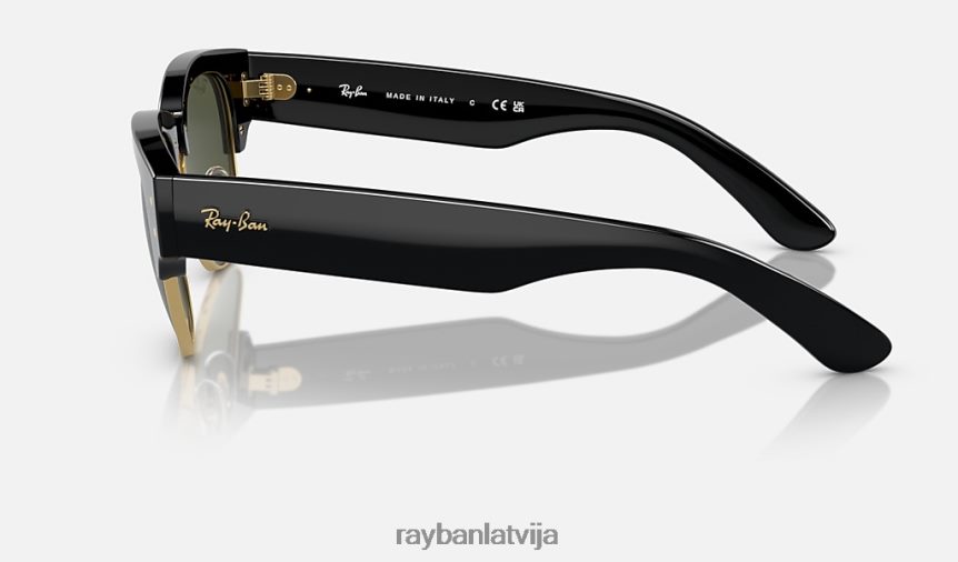 mega klubmeistars pulēta melna uz zelta/zaļa F0L86X19 vīriešiem Ray-Ban saulesbrilles