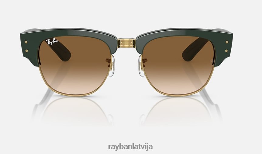 mega klubmeistars pulēta zaļa uz zelta/gaiši brūna F0L86X21 vīriešiem Ray-Ban saulesbrilles
